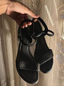 Black Ankle Strap Sandals (heels)