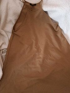 Tan Sleeveless Dress