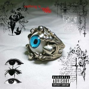 blue eyeball gothic claw steel ring edgy alt punk