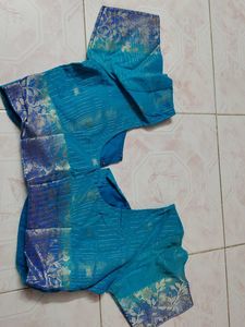 Blue Striped Saree