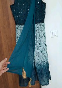 Kurti With Plazzoo And Dupatta (Size 36 Inches)