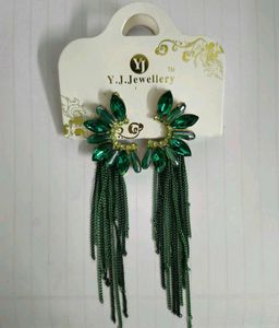 Emerald Green Statement Earrings ✨