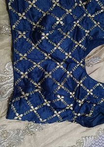 cream-colored lehenga choli