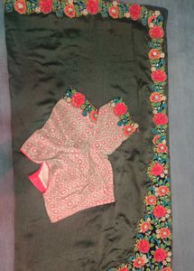 Embroidered Floral saree