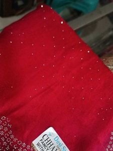 Elegant Red Saree?