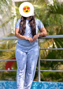 Heart Print Pajama Set