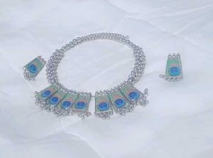Peacock Necklace &amp; Earrings Set