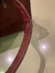 Burgundy Patent Leather Tote Bag