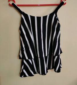 Striped Ruffle Tank Top