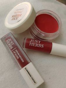 Just Herbs Blush , Lip colour And Gloss