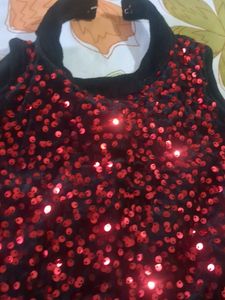 Red Sequin Party Dress