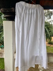 White Linen Skirt
