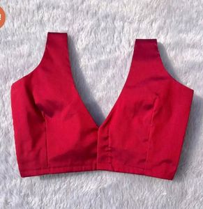 Alia Cut Deep V Neck Sleevless Padded Blouse