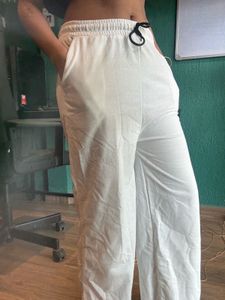 White Casual Pants