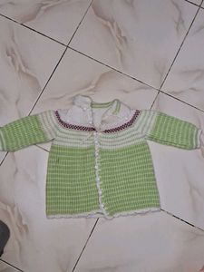 Cute Green Knit Cardigan
