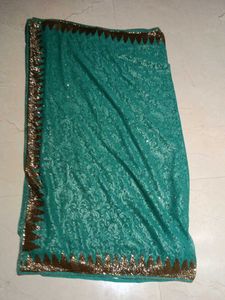 Elegant Teal green saree