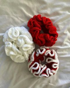 Cute Handmade Crocheted Scrunchies