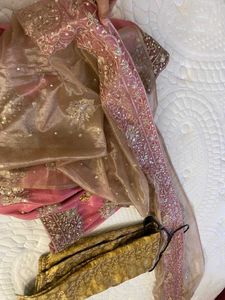 HEAVY BRIDAL PAKISTANI STITCHED SUIT &amp;  BROAD Lace