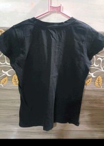 Combo Of Black T-shirt &amp; Baby Pink Skinny Fit Jean