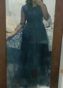 Elegant Navy Blue Ethnic Gown