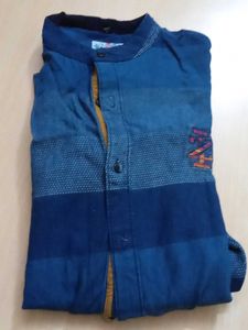 Stylish Striped Blue Shirt