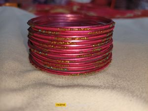 Beautiful Pink Colour Bangles For Navratri 🥳
