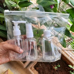 Brand New Premium Transparent Refillable Bottles