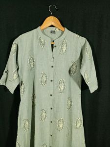 Pastel Green Printed Kurti ( Women&#39;s )