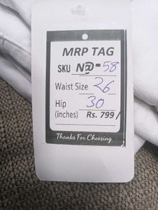 N@58 Size-26 White High-Waisted Jeans