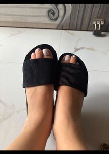 Black Platform Slides