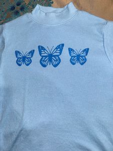 Round Neck Butterfly Top🦋