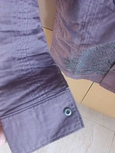 Purple Graphic Print Button-Down Shirt