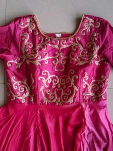 Pink Anarkali Set Size - XXL
