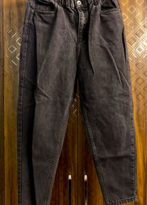 Vintage Gothic Black Wash High-Waisted Jeans