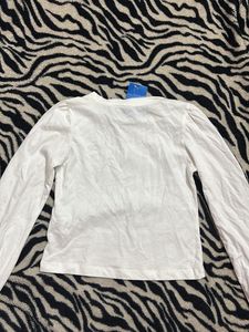 White Long Sleeve Top