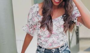 Floral Print Crop Top