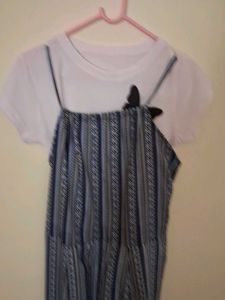 Blue Patterned Jumpsuit