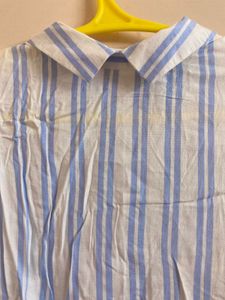 Striped Button-Down Top