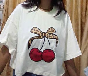 Cute Cherry Print Crop Top