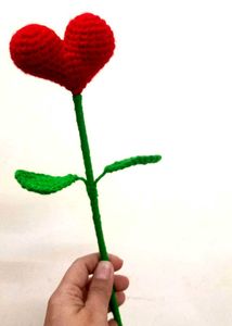 Crochet Heart Flower