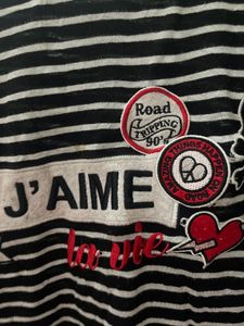 Black And White With Pattern Sleeves