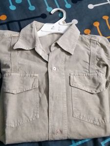 Beige Denim Shirt