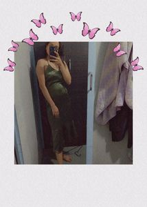 Topshop Olive Green Dress