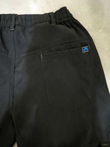 Black Cargo Pants with Olive Details