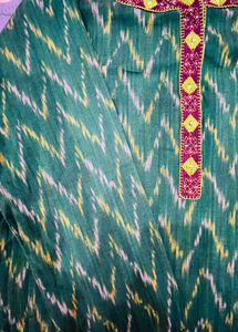 Fabindia Ikat Cotton High-Low Kurta