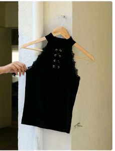 Black Party Tank Top