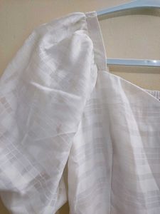Puff Sleeve White Dress