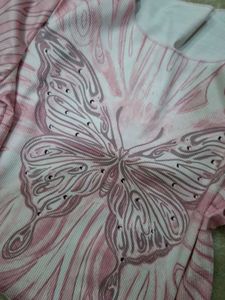 y2k Pink Butterfly Crop Top🎀🦋