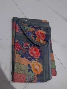 Gray Embroidered Chudidar Set