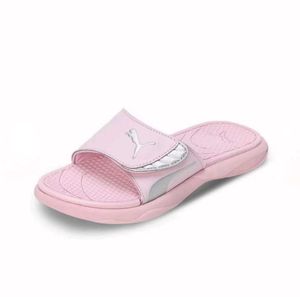 Silver Pink Puma Slidder